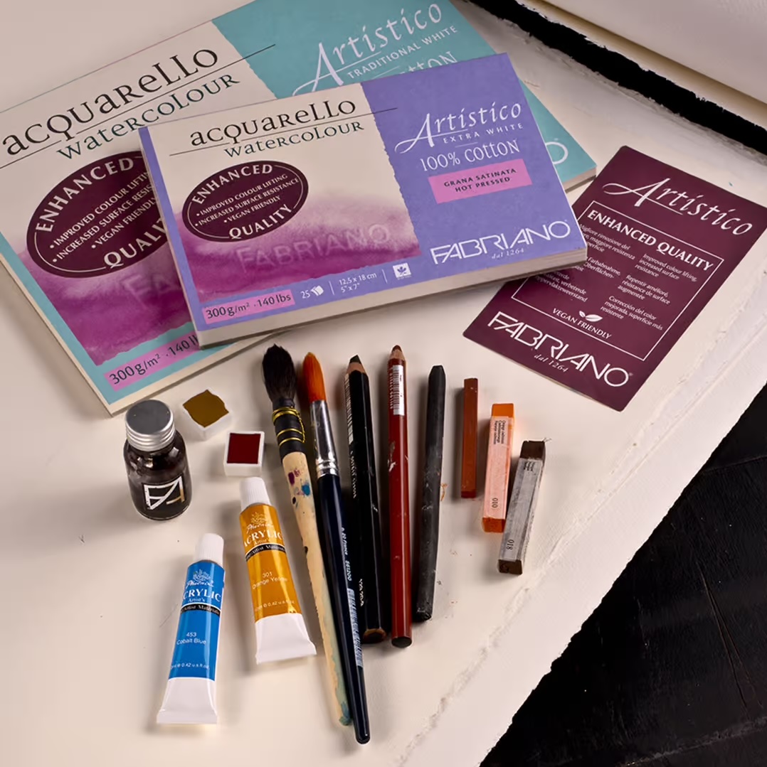 FABRIANO Blocco Acquerello Artistico EW 300g - Grana Grossa - immagine 3