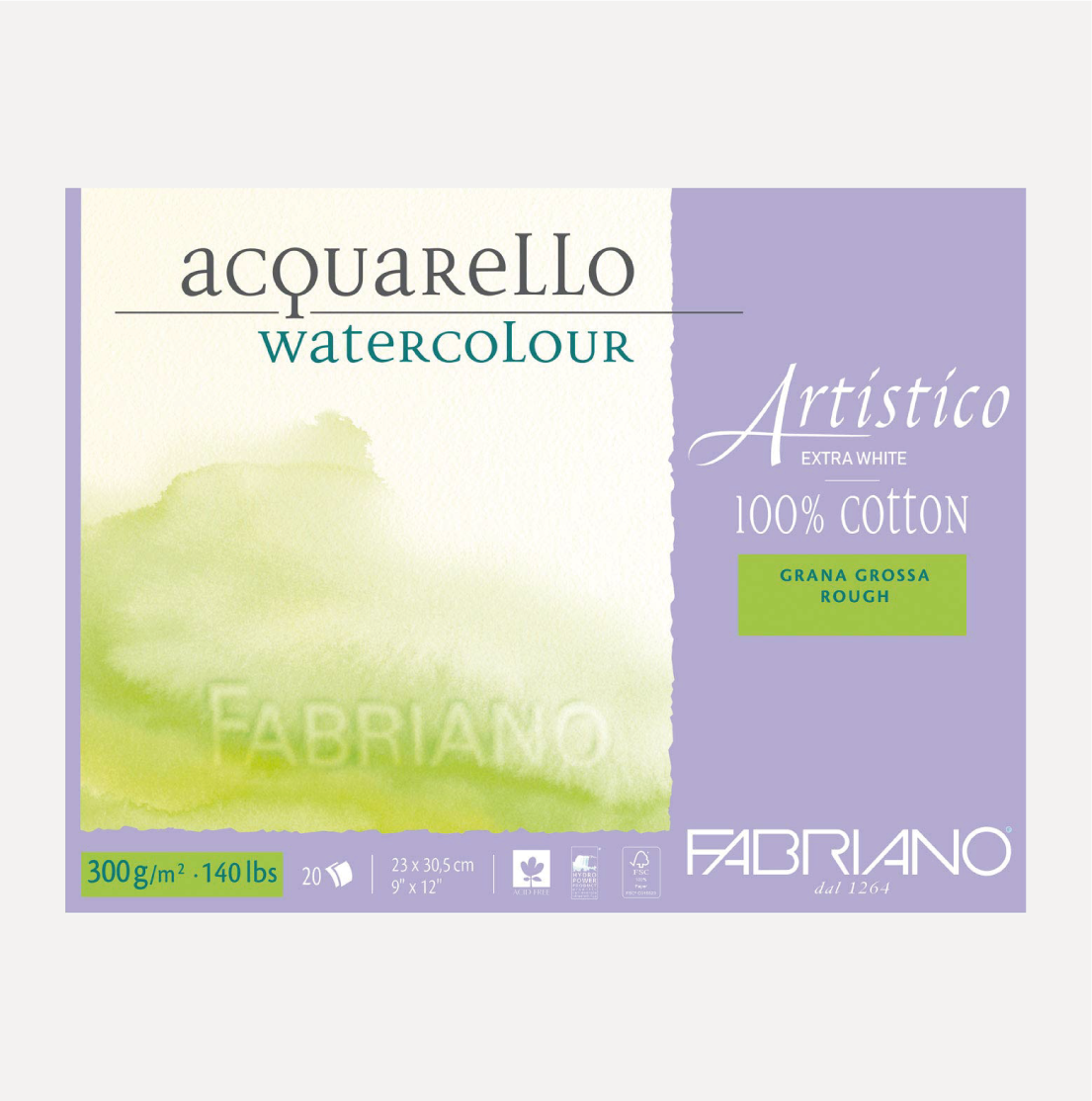 FABRIANO Blocco Acquerello Artistico EW 300g - Grana Grossa