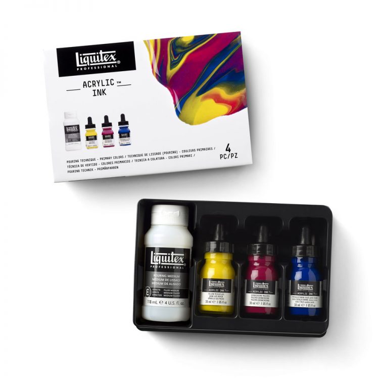 LIQUITEX ink set Tecnica a colatura Primari - immagine 2