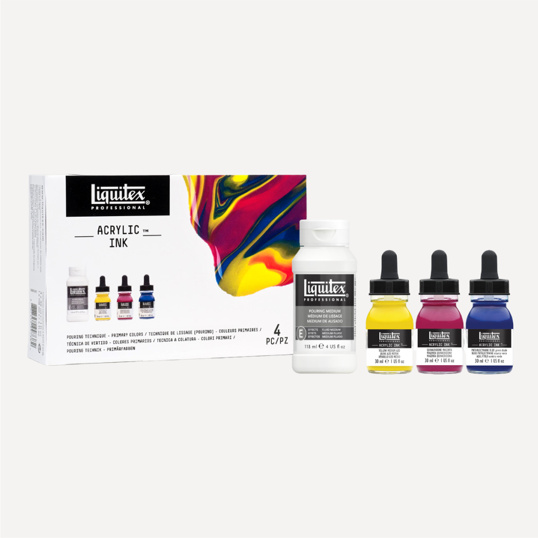LIQUITEX ink set Tecnica a colatura Primari