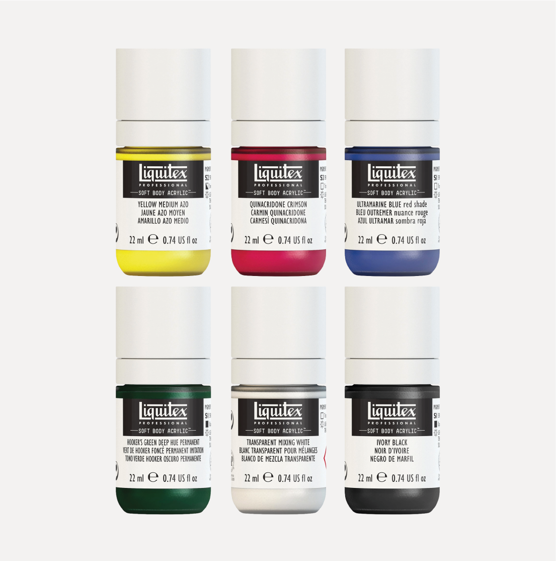 LIQUITEX Colori Acrilici SOFT BODY Set 6X22ML - immagine 2