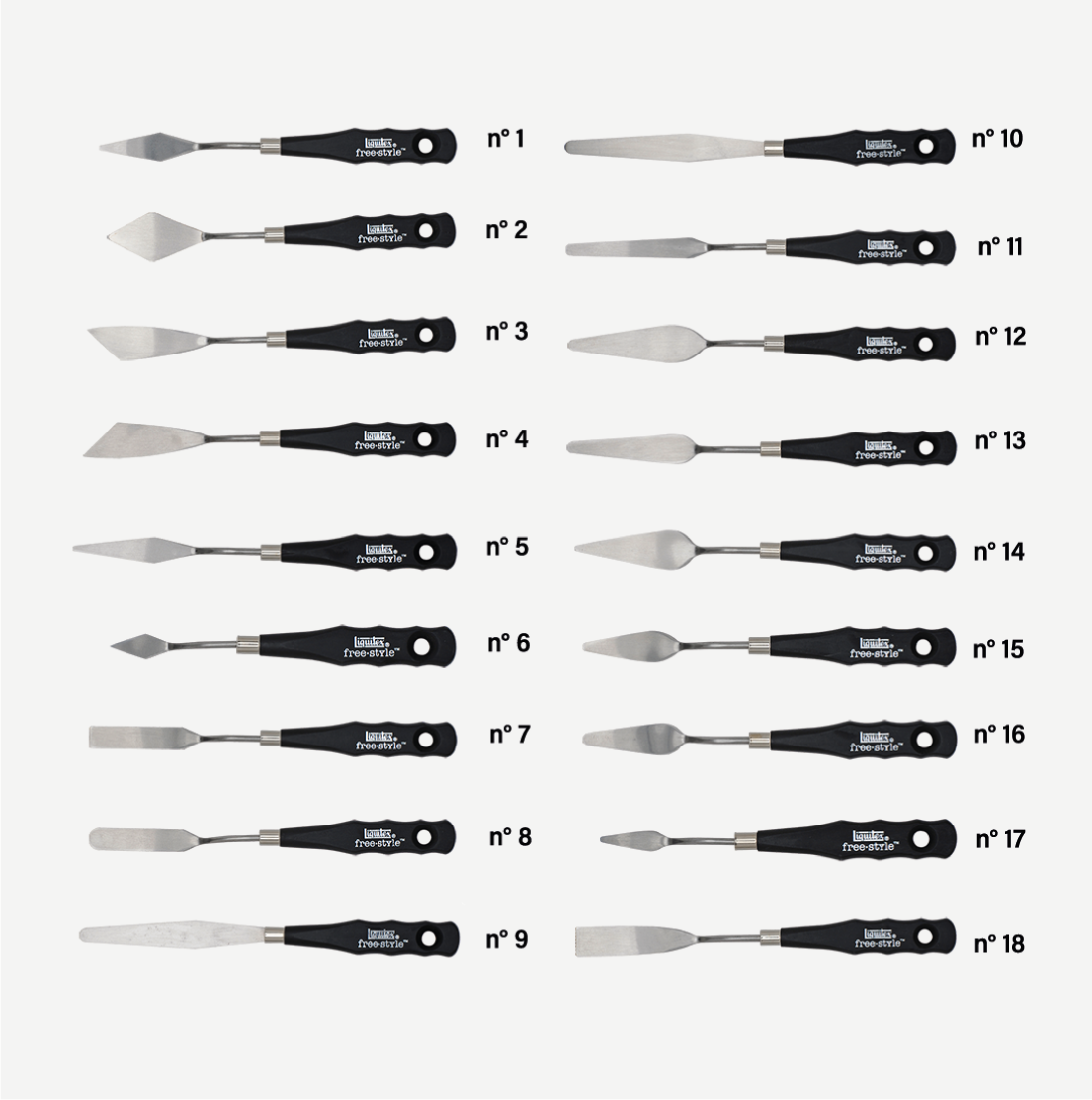 LIQUITEX FreeStyle Spatole in metallo Tradizionali
