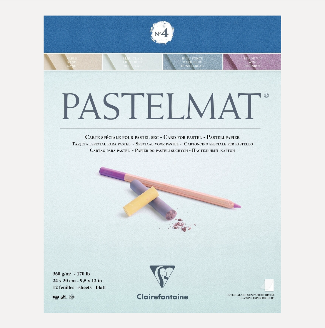 CLAIREFONTAINE Album per pastello Pastelmat N°4 360g