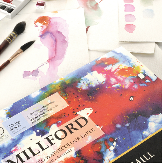 ST. CUTHBERTS MILL Blocco per Acquerello Millford 300g - Grana Fine - immagine 3