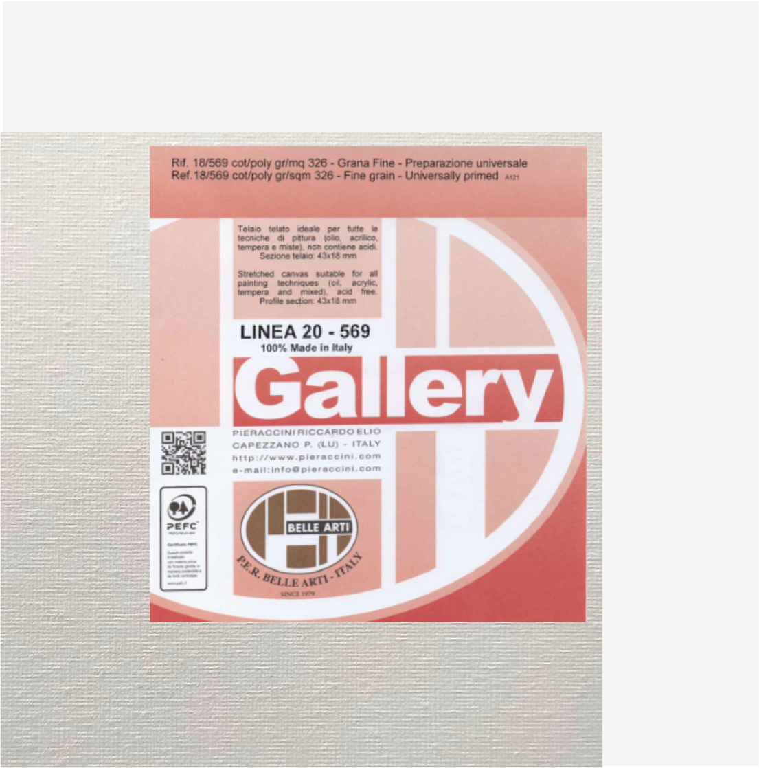 P.E.R. Gallery 20 - Tela per pittura 50x70 spessore 2 cm