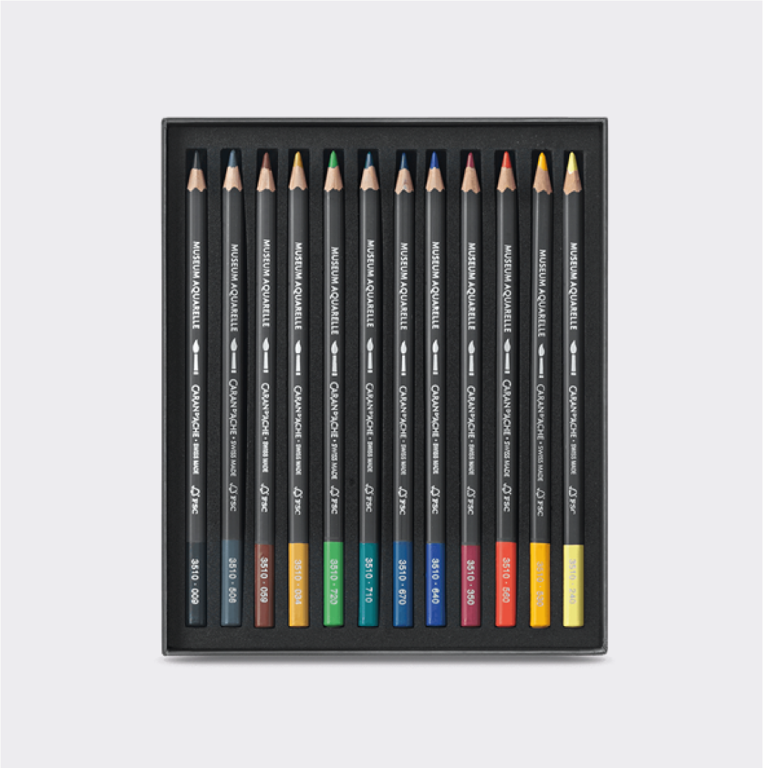 CARAN D'ACHE Set 12 matite acquerellabili MUSEUM ACQUARELLE - immagine 2