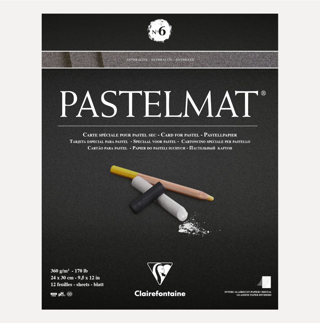 CLAIREFONTAINE Album per pastello Pastelmat N°6 360g