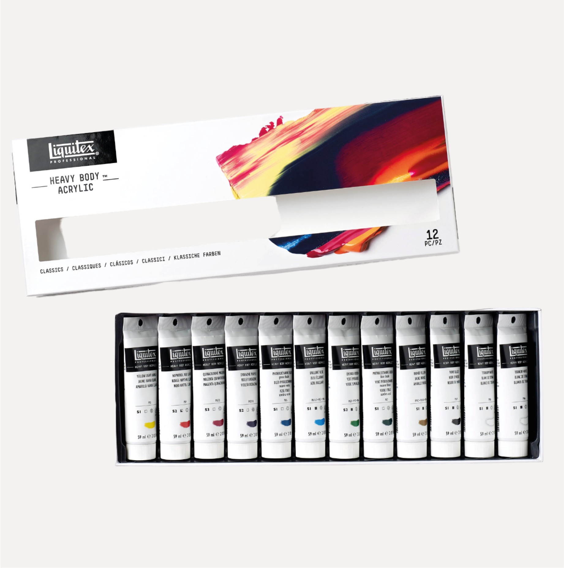 LIQUITEX Colori Acrilici HEAVY BODY Set Classici - immagine 2