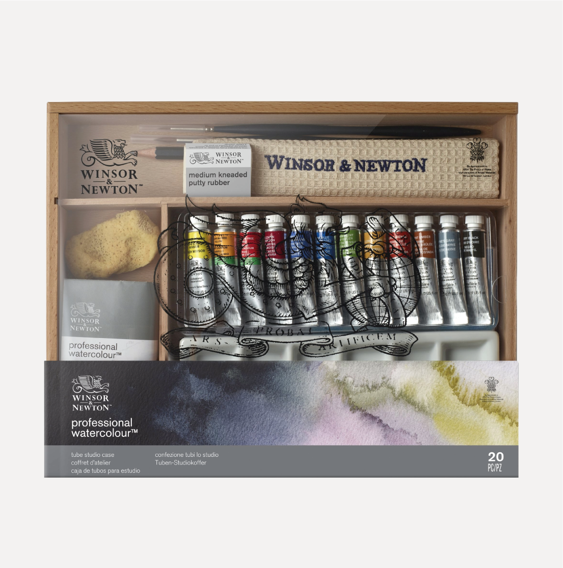 WINSOR & NEWTON Colori Acquerello Professional - Set Tube studio case