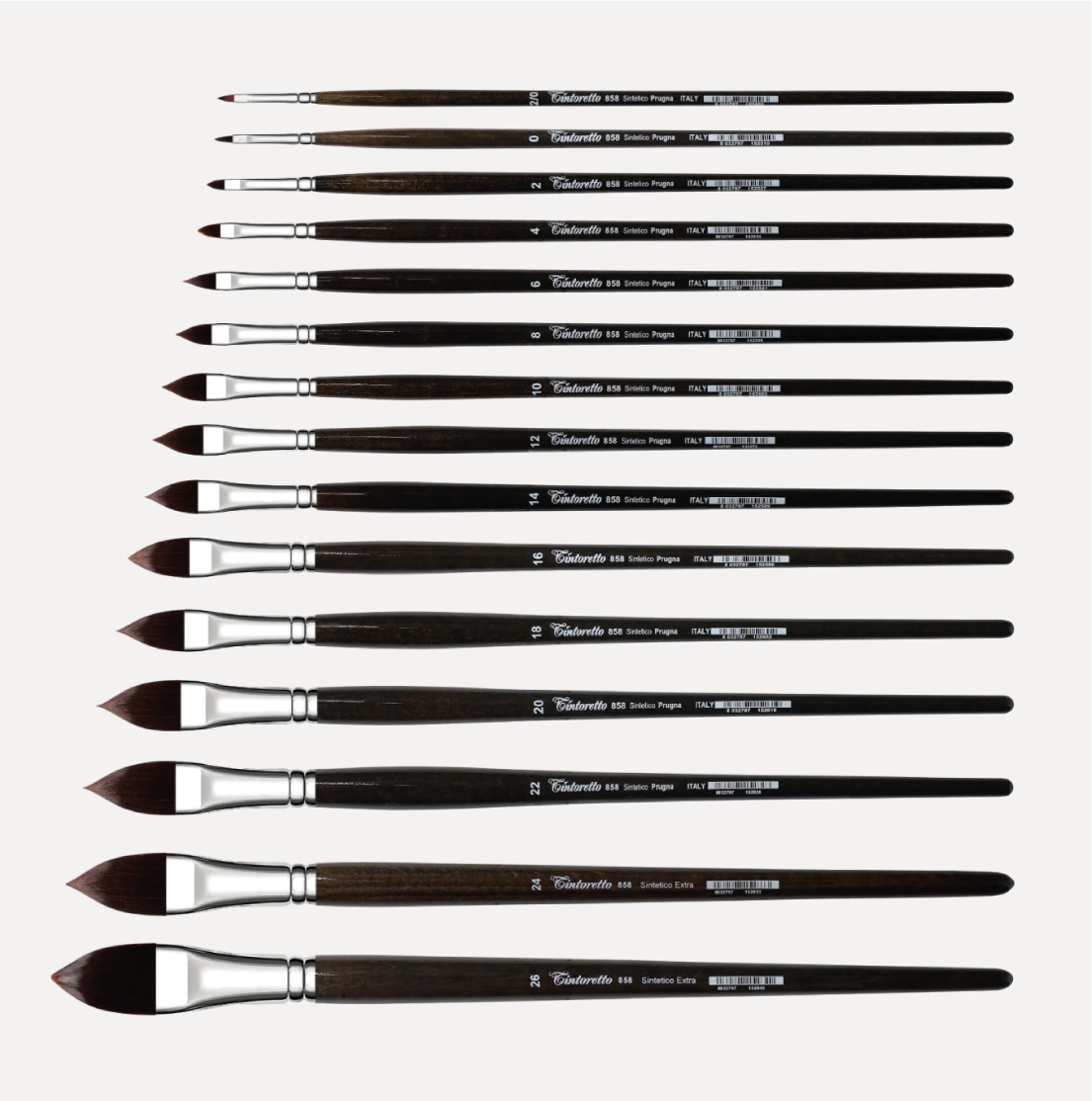 TINTORETTO Pennello Sintetico Prugna 858 - Lingua di Gatto - immagine 2