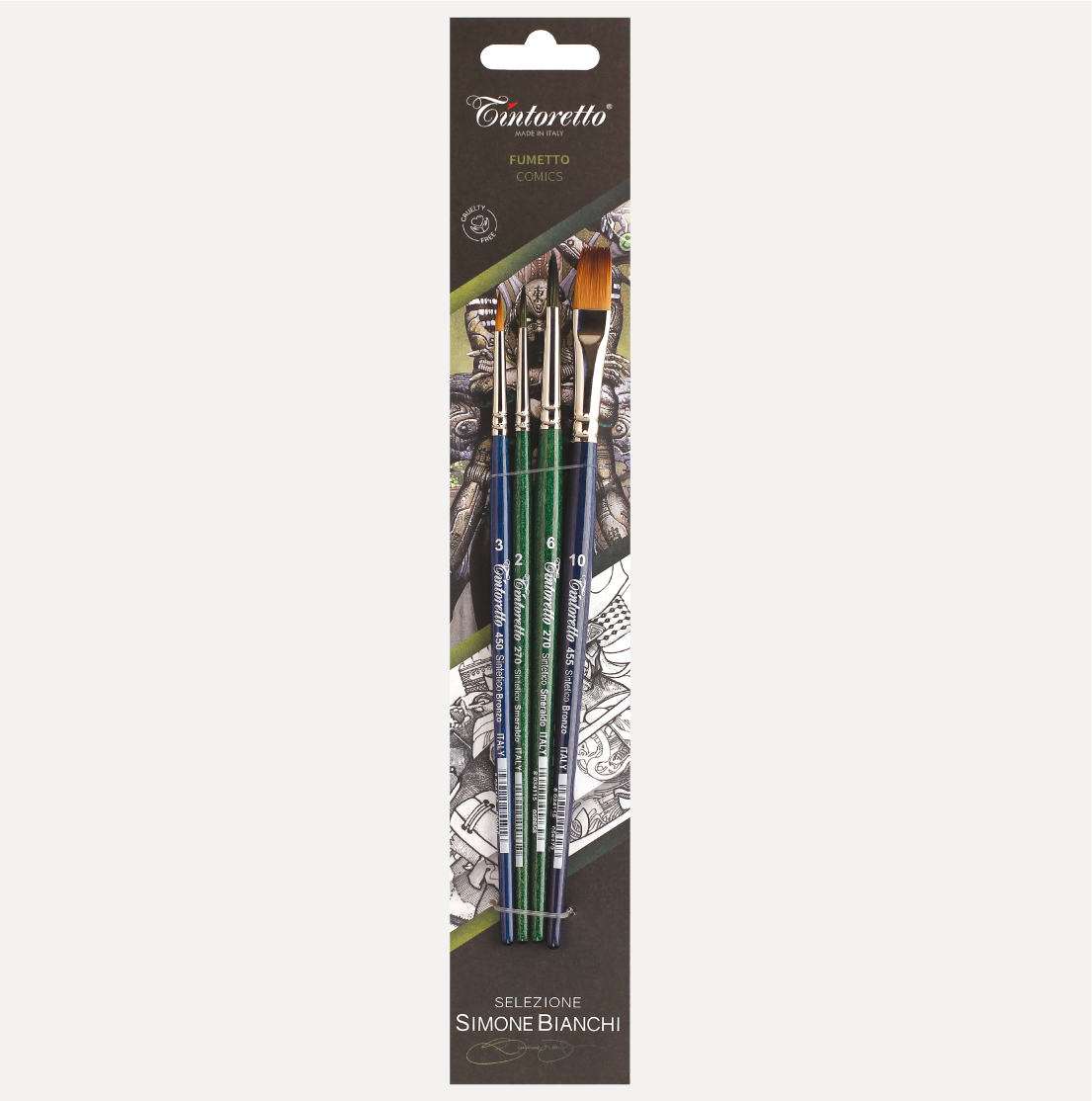TINTORETTO Blister Pennelli per Fumetto SIMONE BIANCHI