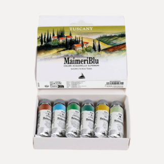 MAIMERI Colori Acquerello Maimeri Blu Set 6 Tubetti TOSCANAMAIMERI Colori Acquerello Maimeri Blu Set 6 Tubetti TOSCANA