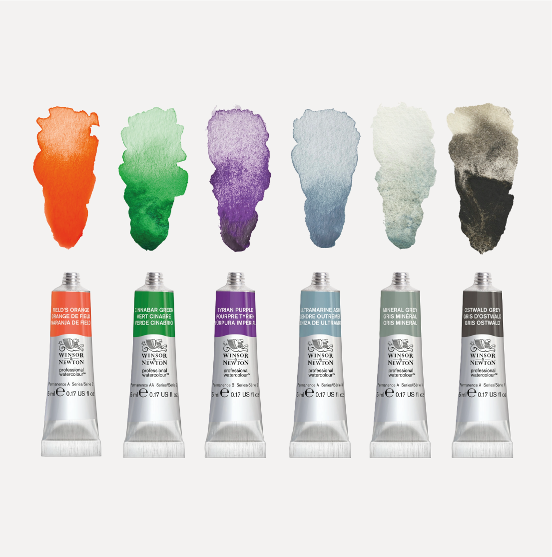 WINSOR & NEWTON Colori Acquerello Professional - Set 6 Tubetti REVIVAL Collection - immagine 2