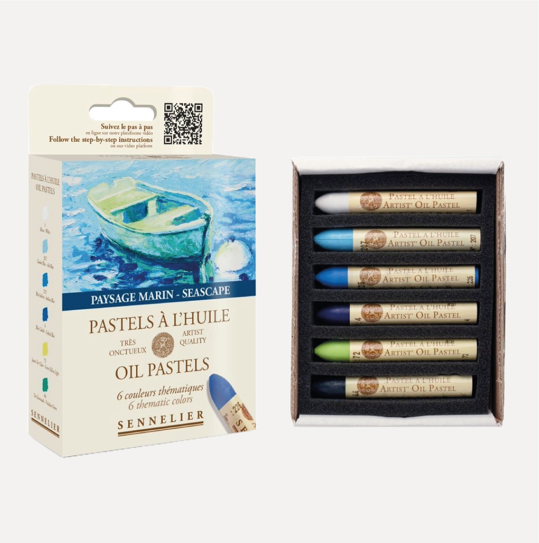 SENNELIER Pastel à l'Huile Set 6 Pastelli ad Olio Colori PAESAGGIO MARINO