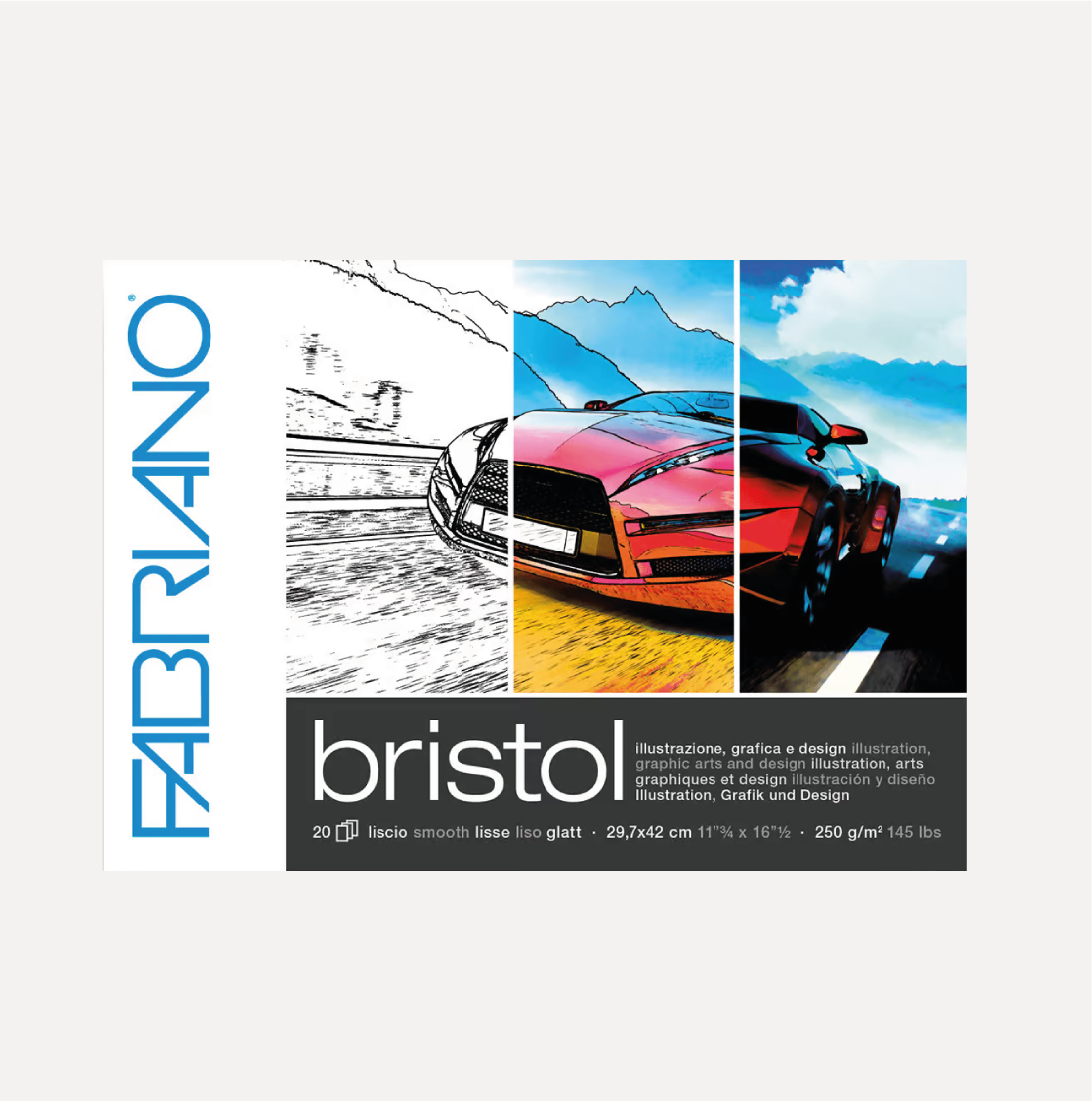 FABRIANO Blocco Bristol - Carta Ultra Liscia