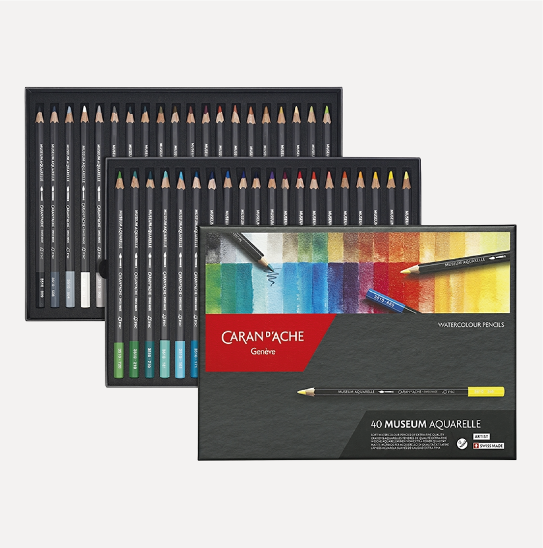 CARAN D'ACHE Set 40 matite acquerellabili MUSEUM ACQUARELLE