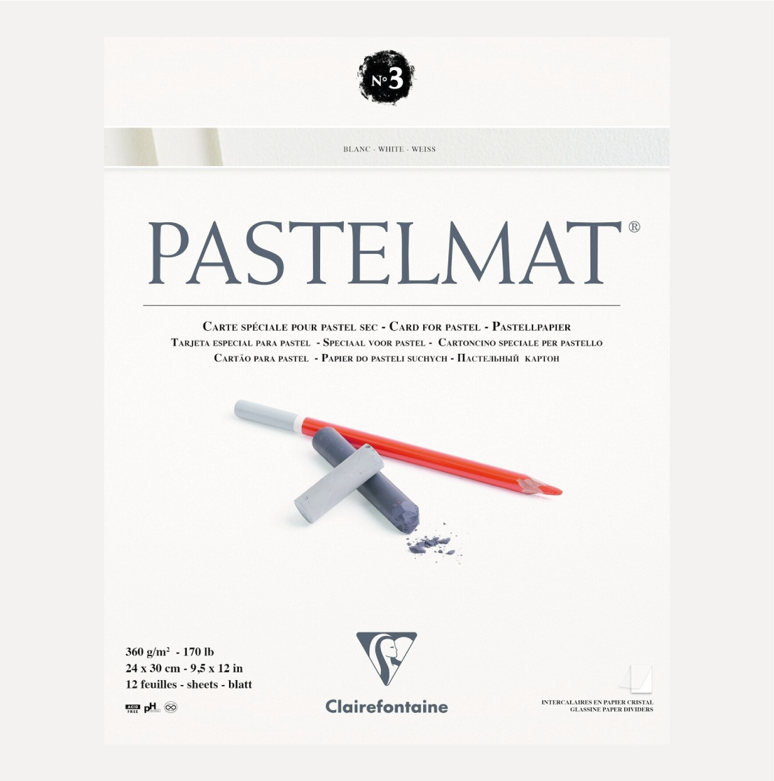 CLAIREFONTAINE Album per pastello Pastelmat N°3 360g
