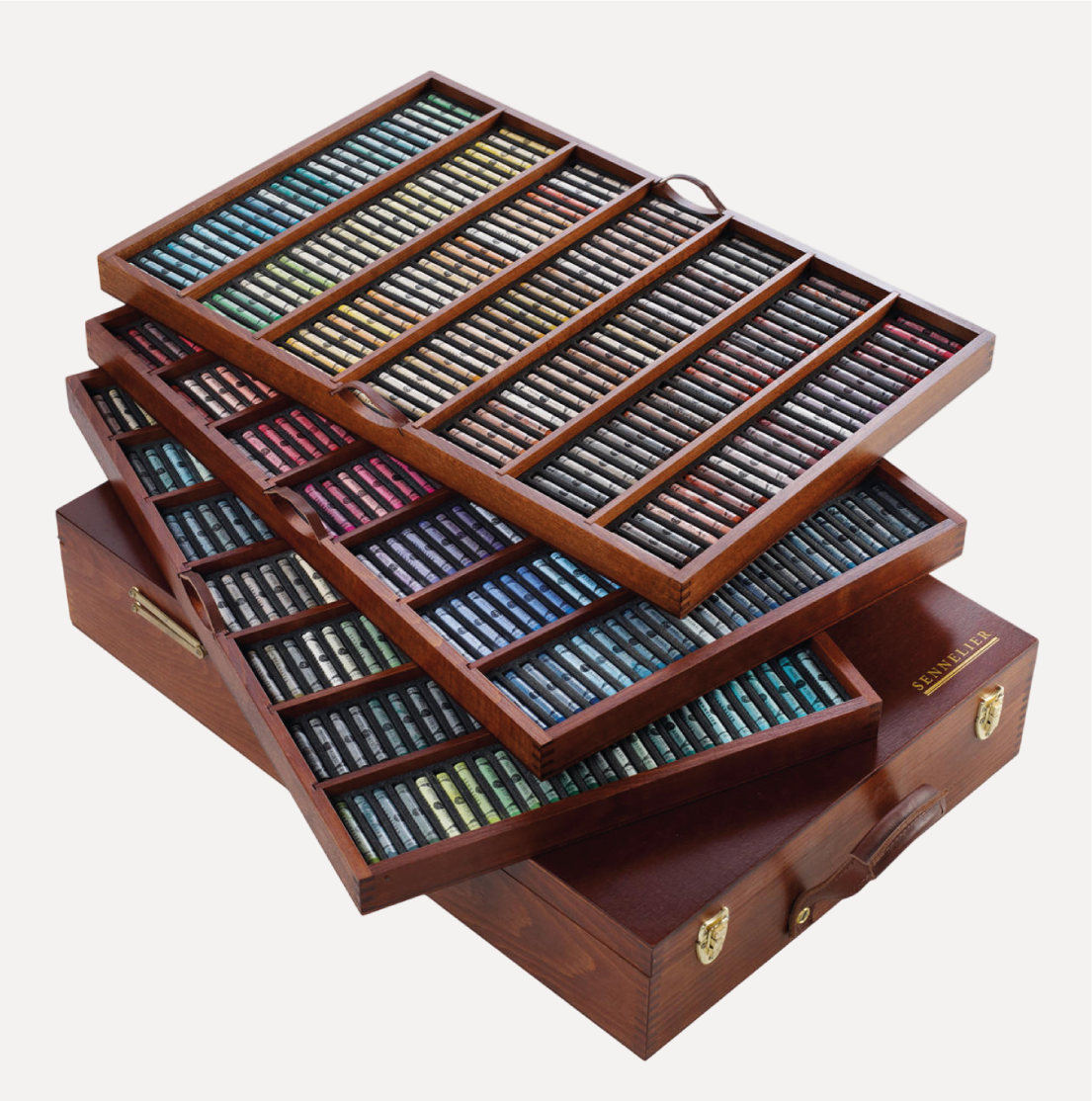 SENNELIER Pastel à l'Écu Cassetta in Legno serie completa da 525 Colori