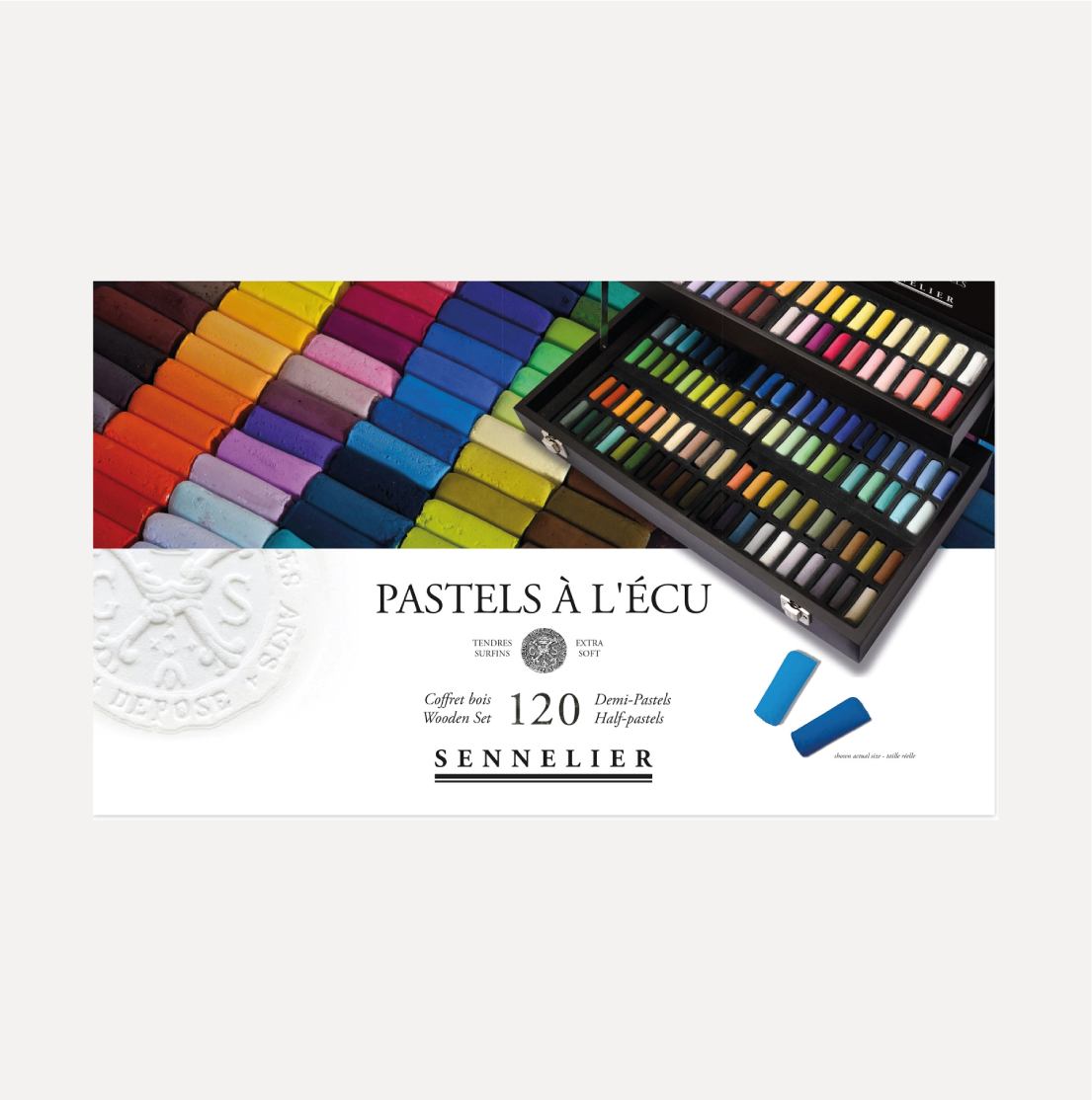 SENNELIER Pastel à l'Écu Cassetta Legno da 120 mezzi pastelli - immagine 2