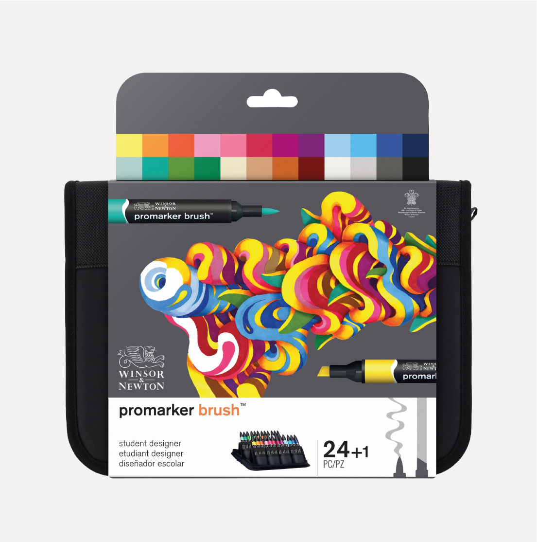 WINSOR & NEWTON Astuccio Promarker Brush Student Designer 24 Colori